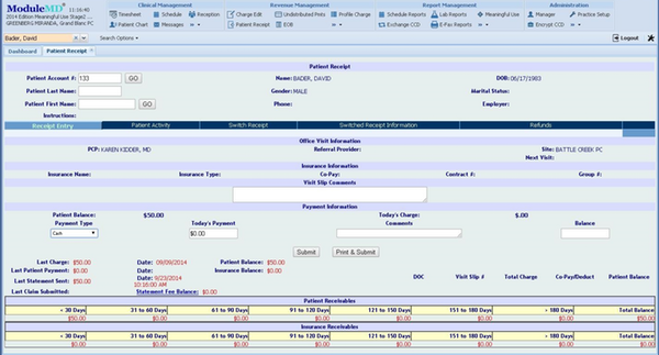 screenshot of Module MD